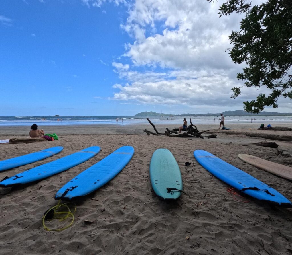 Surf class in Tamarindo Costa Rica