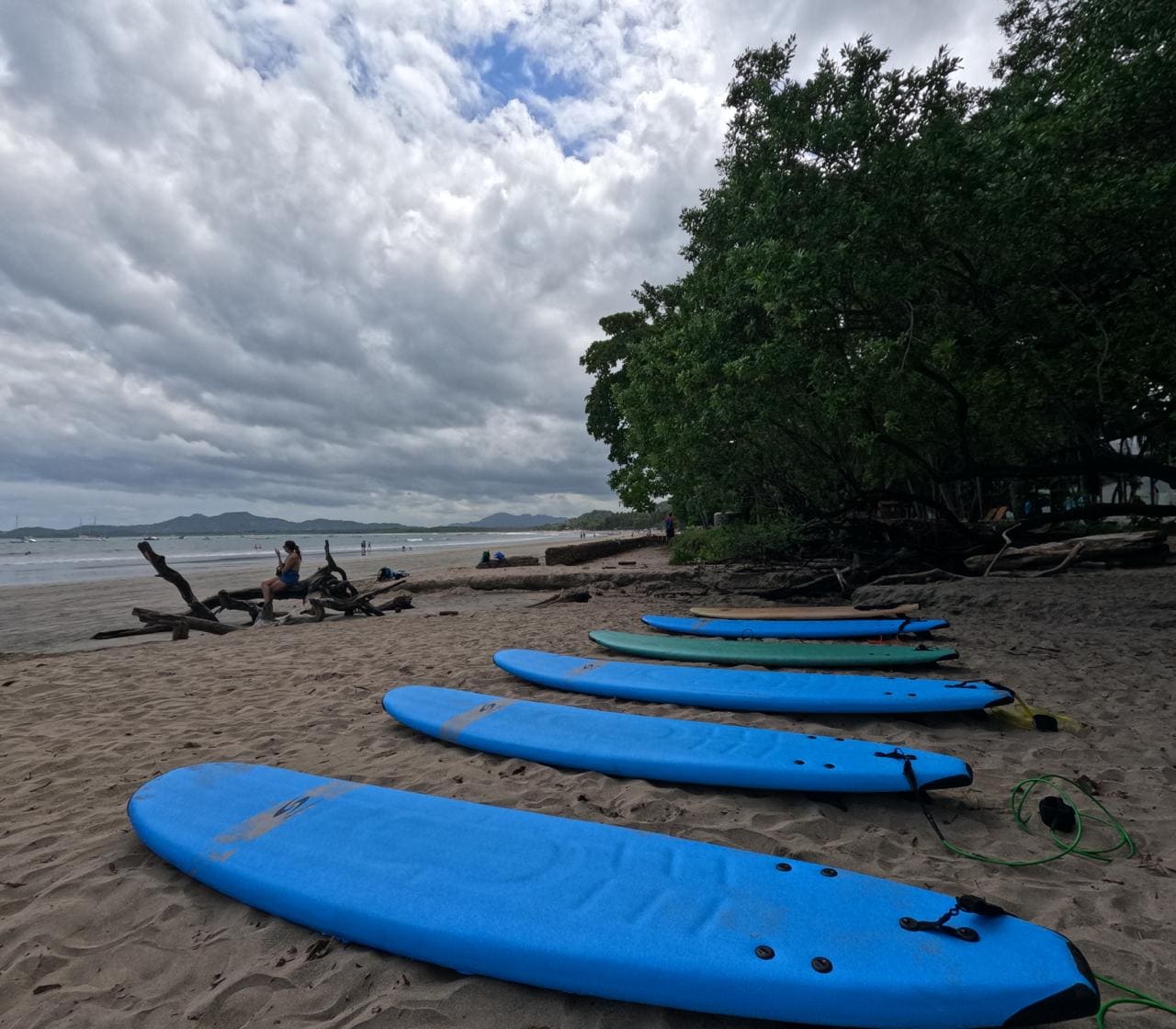 Beginner surfing lessons in Tamarindo beach