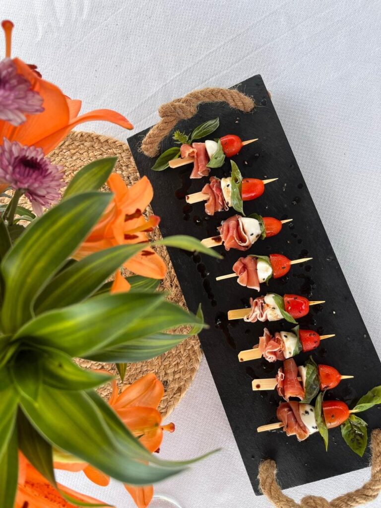 Food and snacks served during Tamarindo catamaran tour