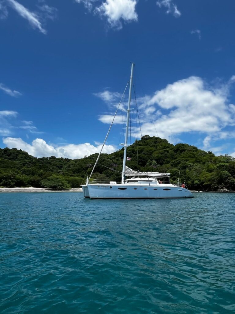 Tamarindo catamaran tour sailing on the Pacific Ocean in Costa Rica