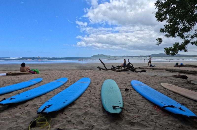 Surf class in Tamarindo Costa Rica